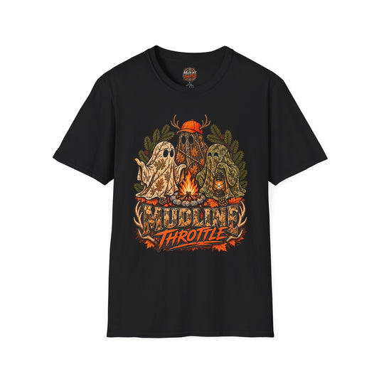 Ghost Campfire Moto T-Shirt — Mudline Throttle Graphic Tee