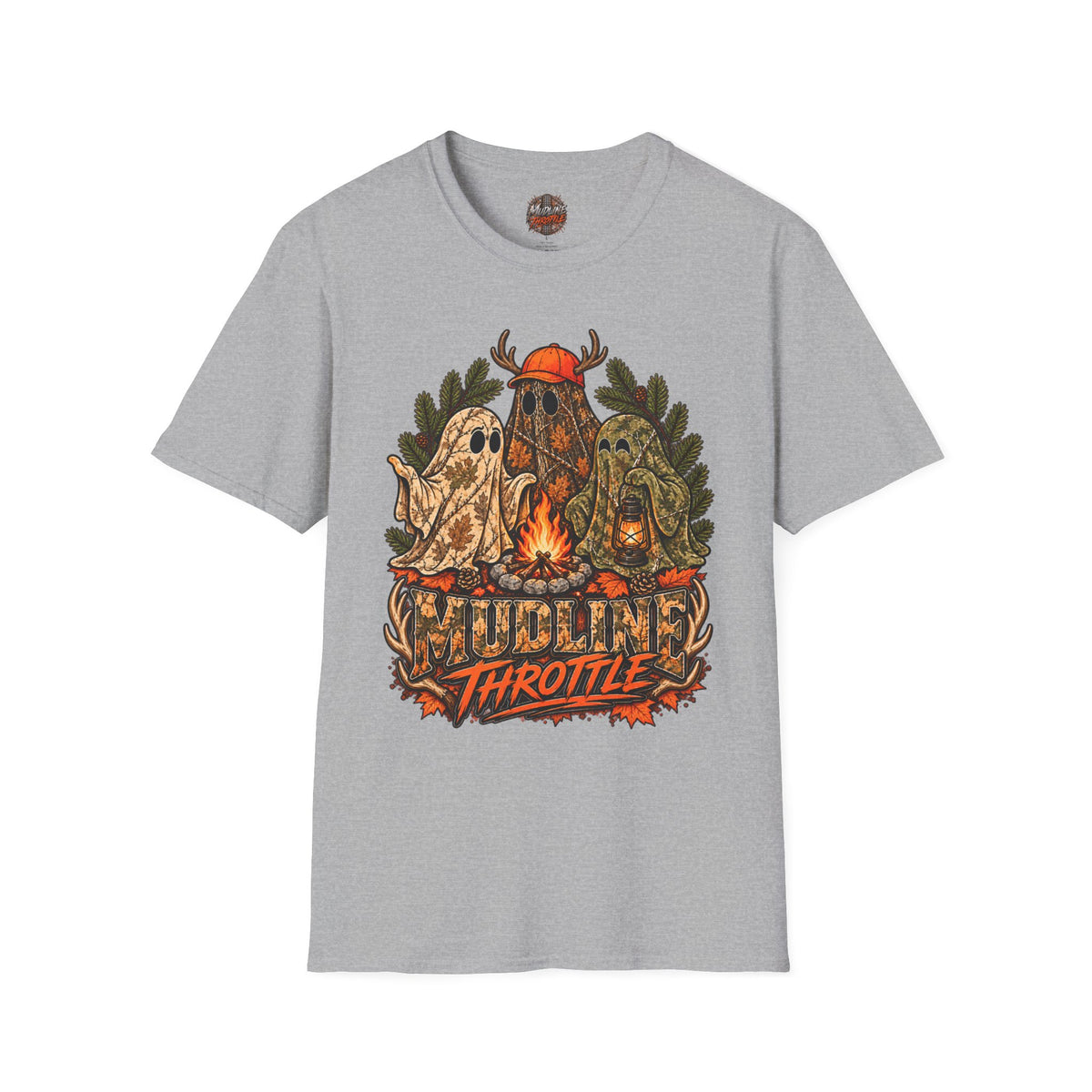 Ghost Campfire Moto T-Shirt — Mudline Throttle Graphic Tee