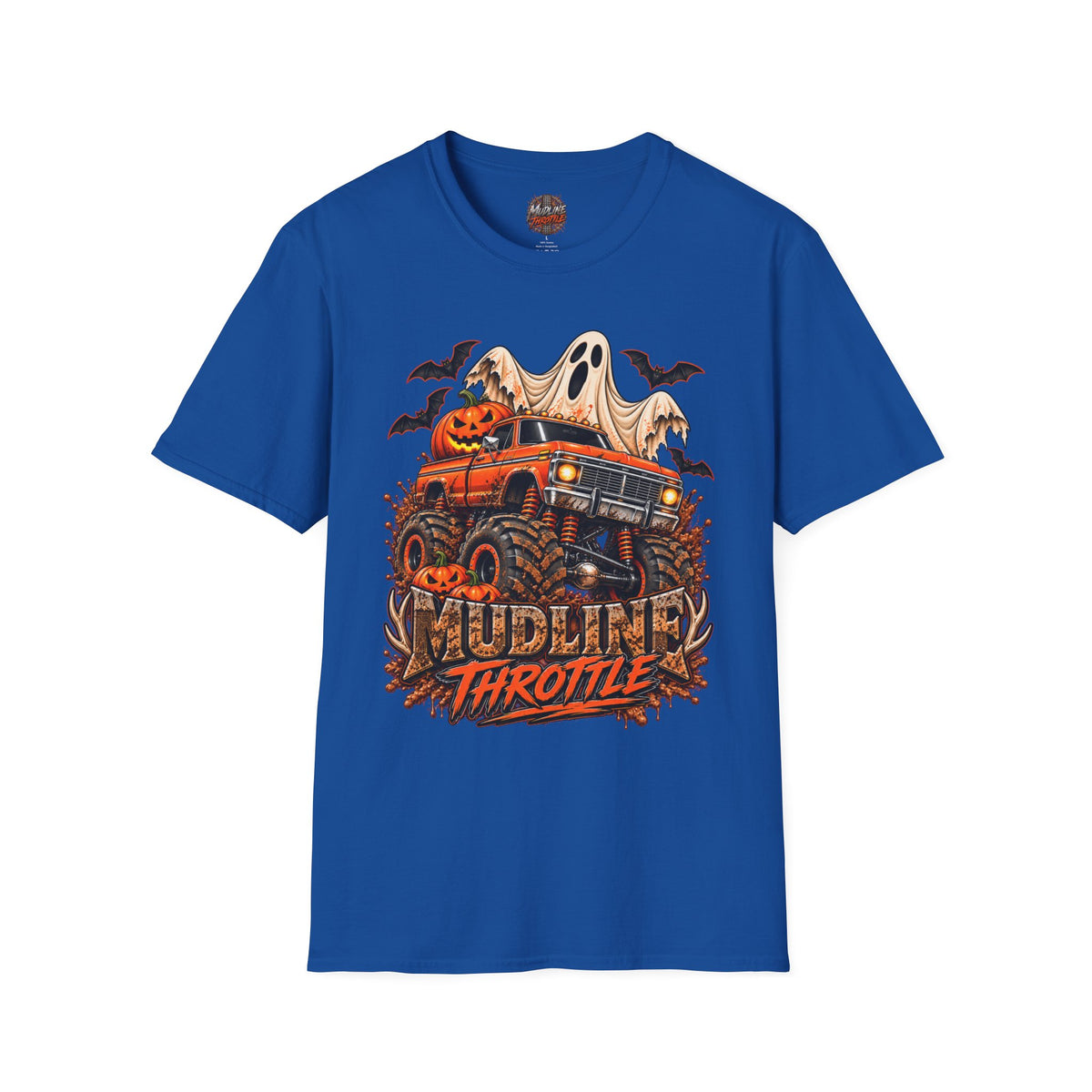 Halloween Monster Truck T-Shirt — Ghost, Pumpkins & Bats Graphic Tee
