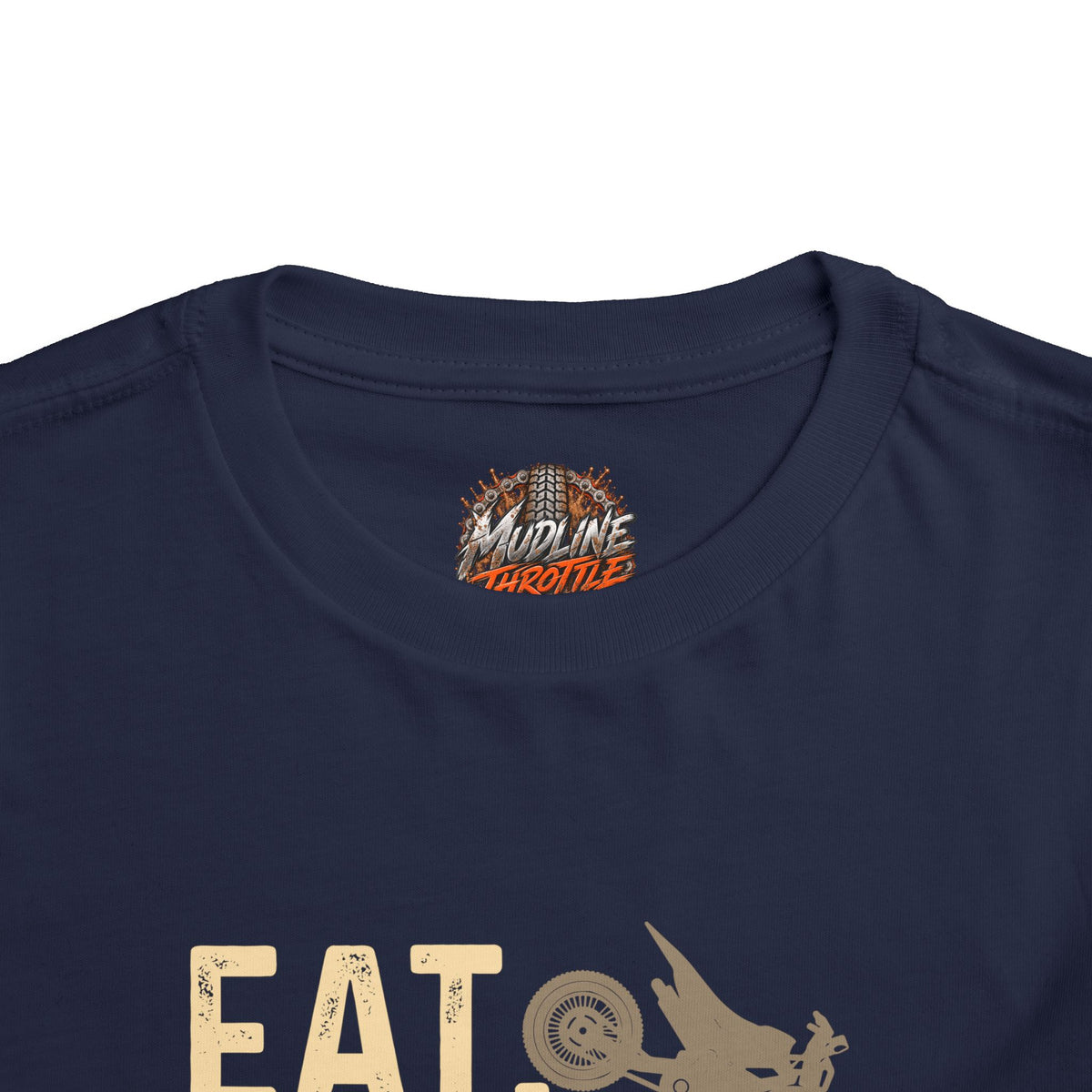Toddler Tee - "Eat. Sleep. Braap. Repeat." Dirt Bike Graphic