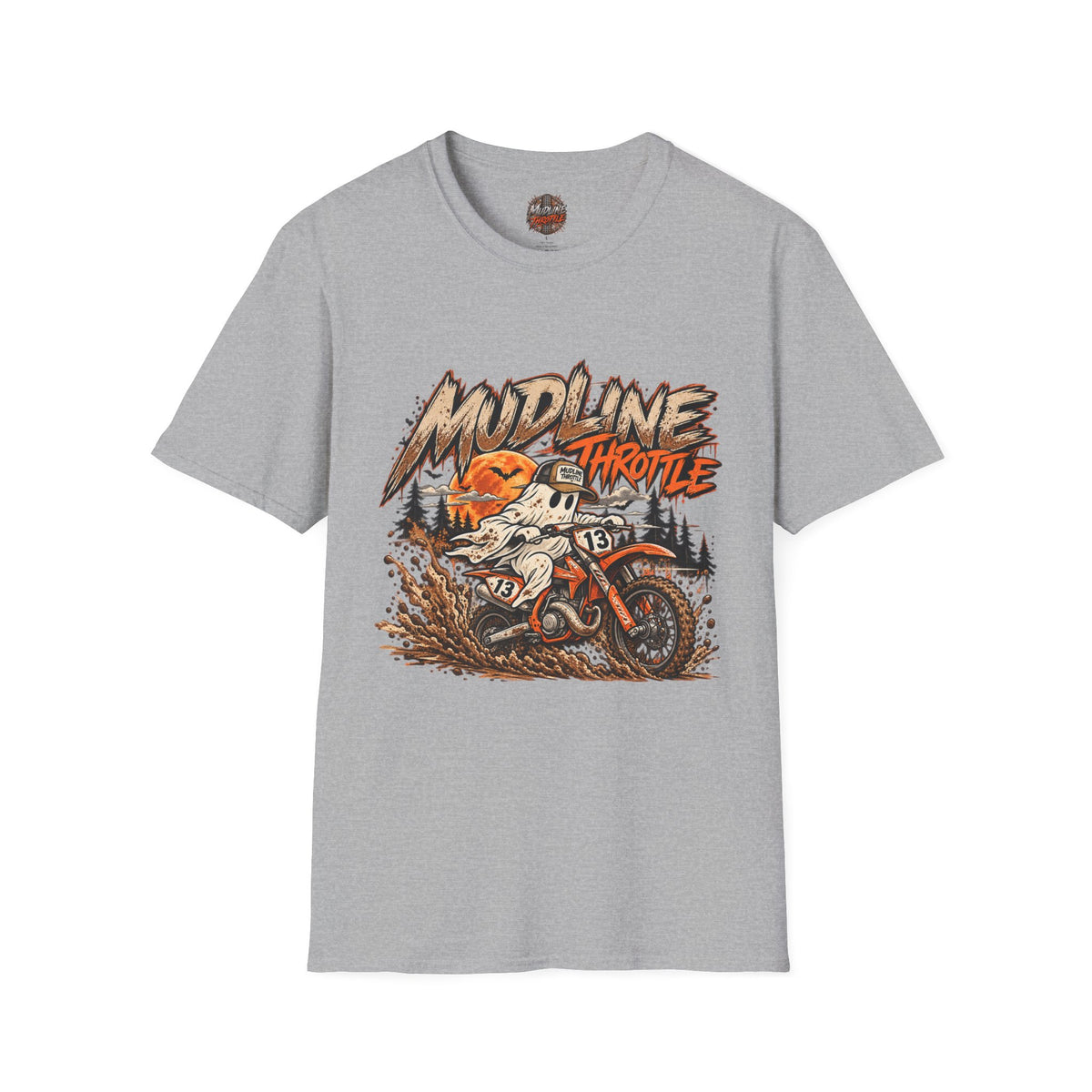 Mudline Throttle Dirt Bike T-Shirt — Motocross Off-Road Racing Tee