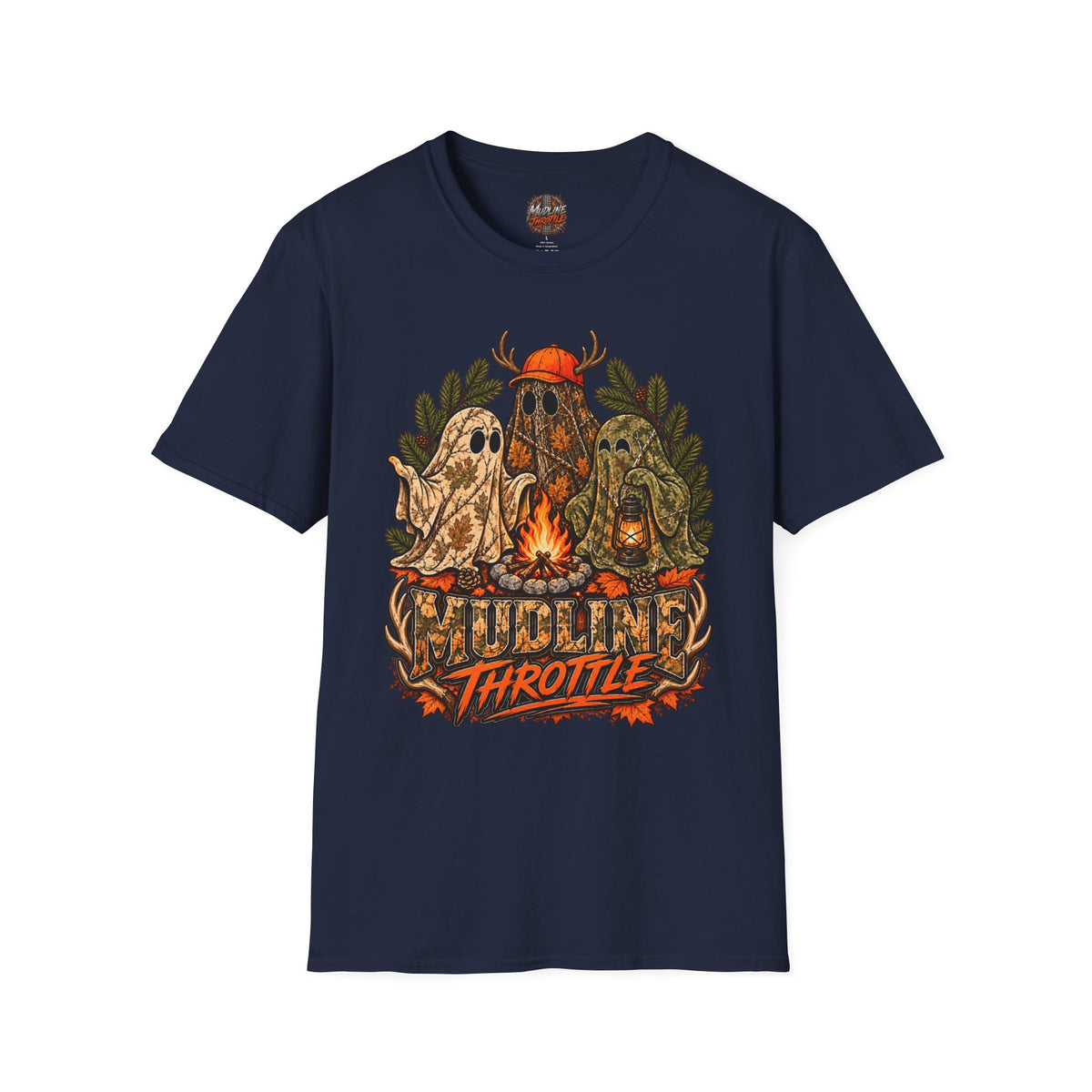 Ghost Campfire Moto T-Shirt — Mudline Throttle Graphic Tee