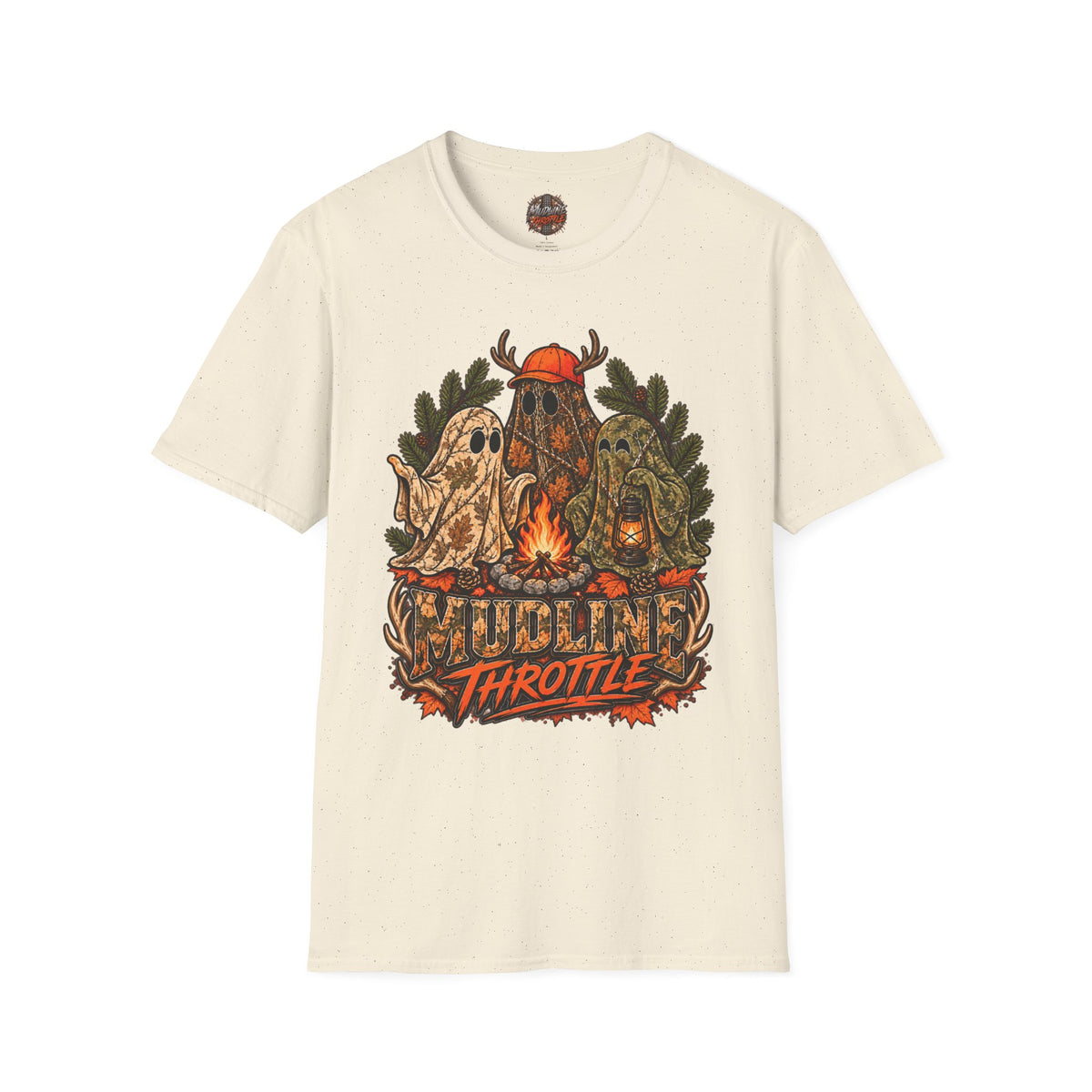 Ghost Campfire Moto T-Shirt — Mudline Throttle Graphic Tee