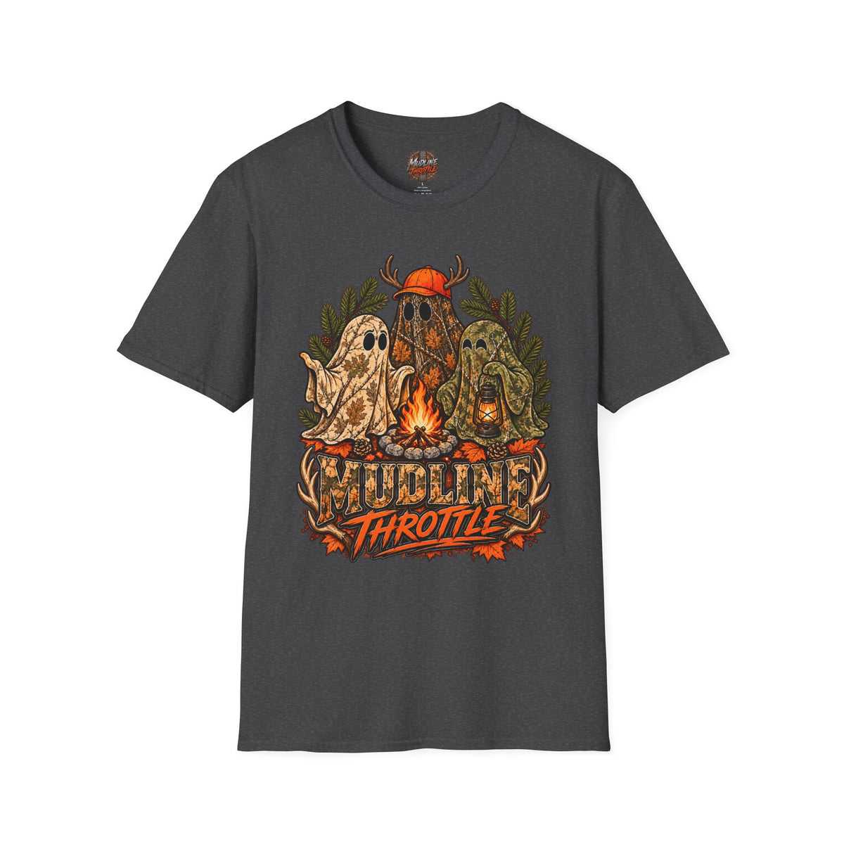 Ghost Campfire Moto T-Shirt — Mudline Throttle Graphic Tee