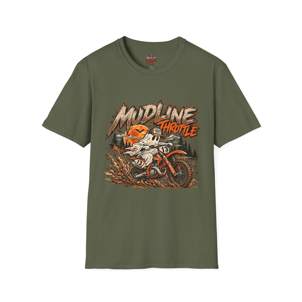 Mudline Throttle Dirt Bike T-Shirt — Motocross Off-Road Racing Tee