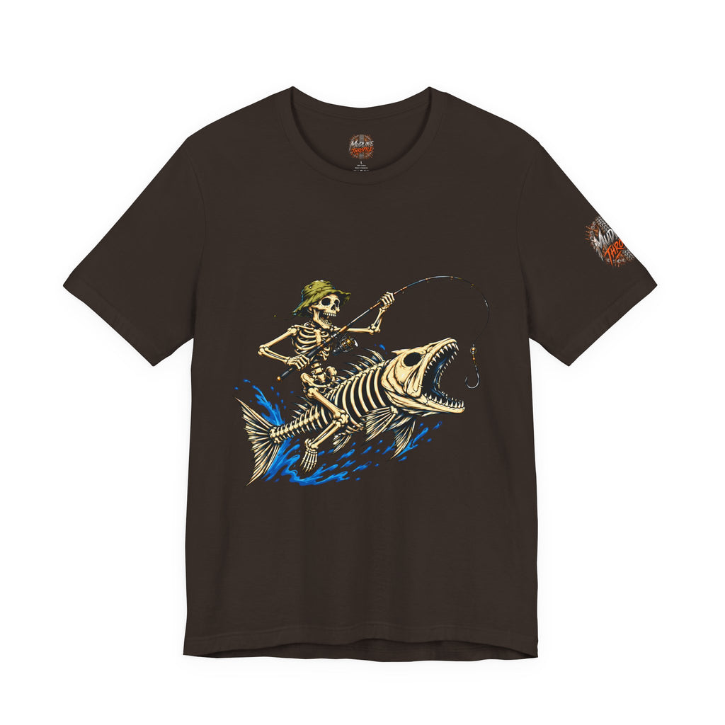 Skeleton Fisher Tee — Skull Angler Fishing T-Shirt