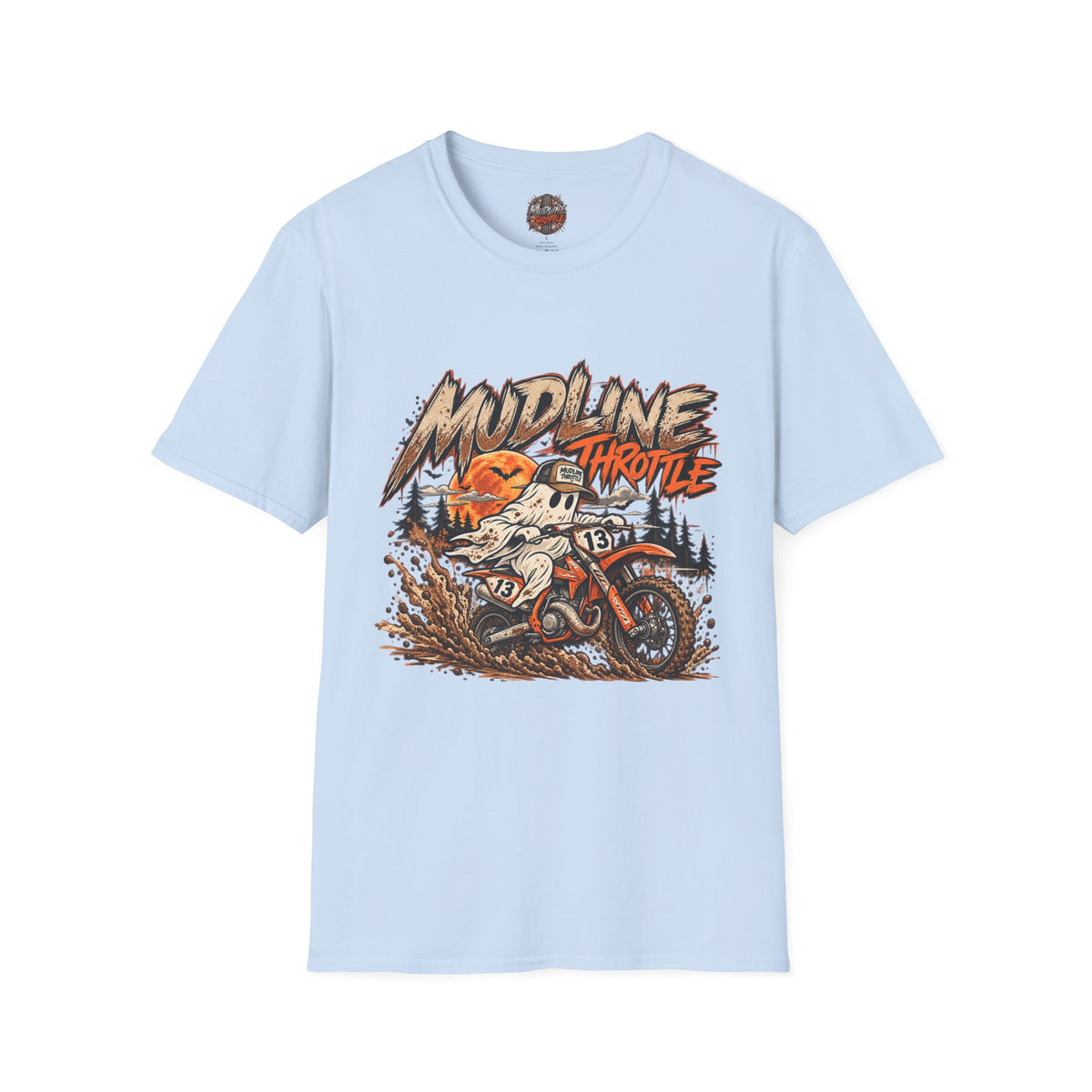 Mudline Throttle Dirt Bike T-Shirt — Motocross Off-Road Racing Tee