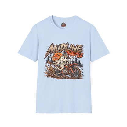 Mudline Throttle Dirt Bike T-Shirt — Motocross Off-Road Racing Tee
