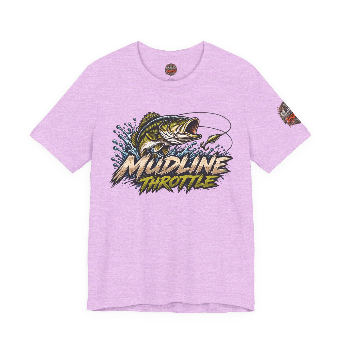 Fishing Graphic Tee — "Mudline Throttle" Bass Illustration