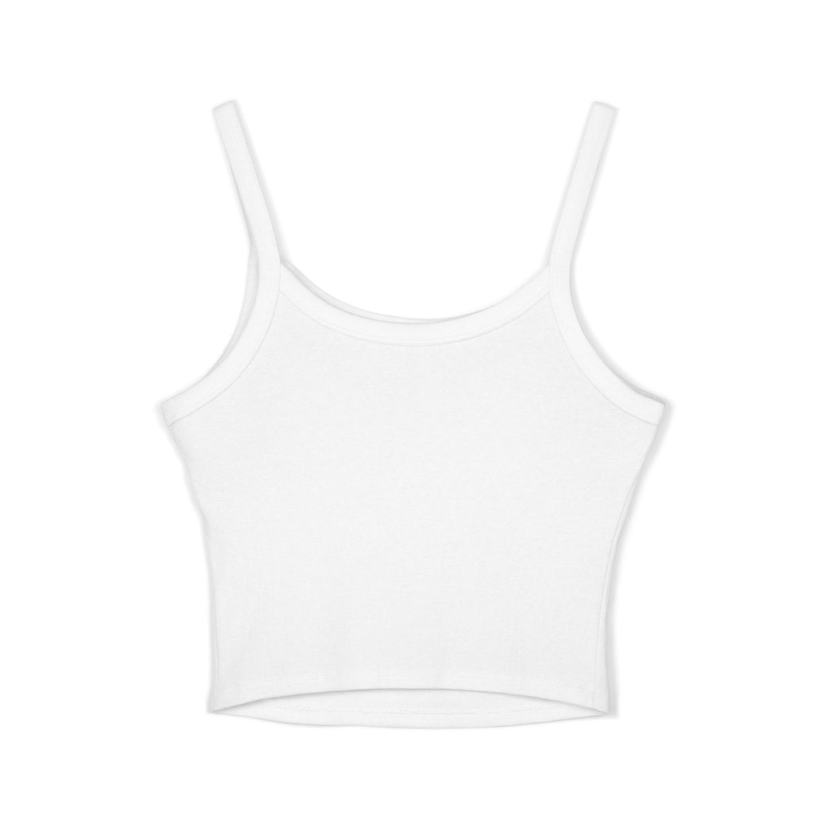 Spaghetti Tank - 'Midline Throttle' Bold Graphic Crop Top