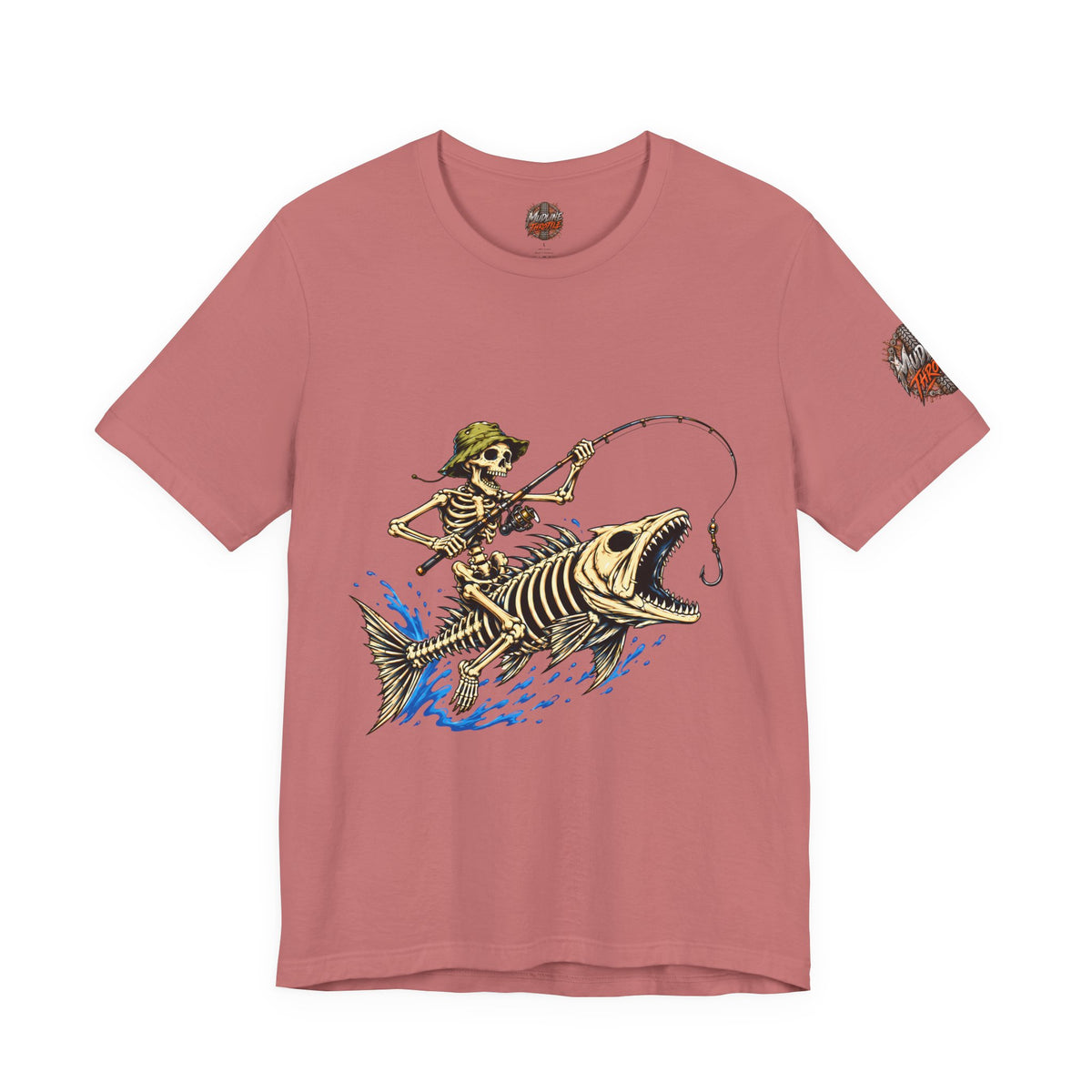 Skeleton Fisher Tee — Skull Angler Fishing T-Shirt