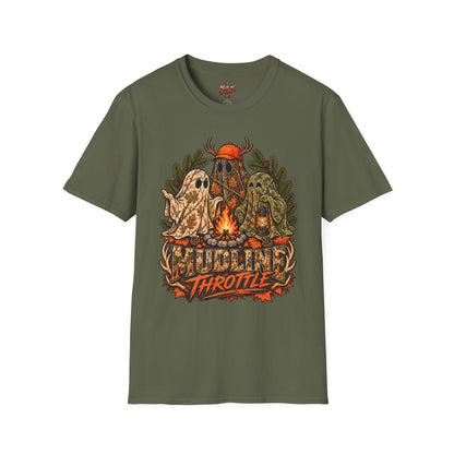 Ghost Campfire Moto T-Shirt — Mudline Throttle Graphic Tee