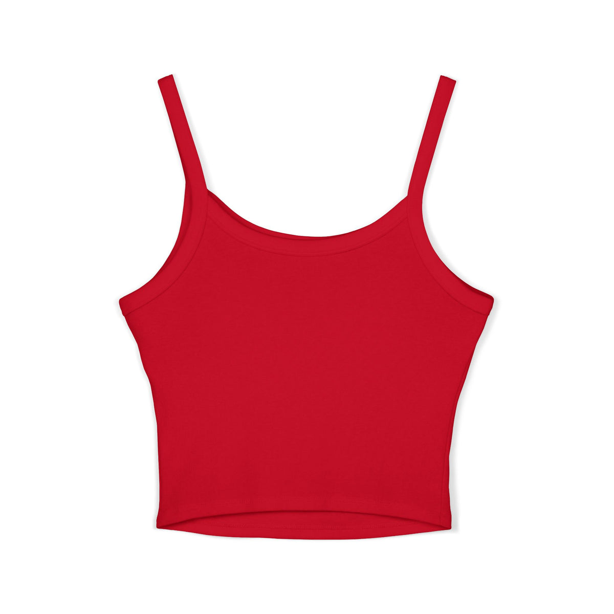 Spaghetti Tank - 'Midline Throttle' Bold Graphic Crop Top
