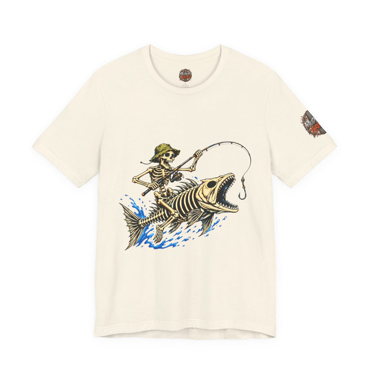 Skeleton Fisher Tee — Skull Angler Fishing T-Shirt