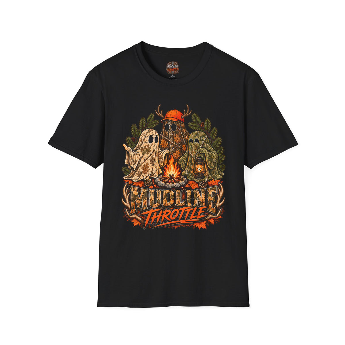 Ghost Campfire Moto T-Shirt — Mudline Throttle Graphic Tee