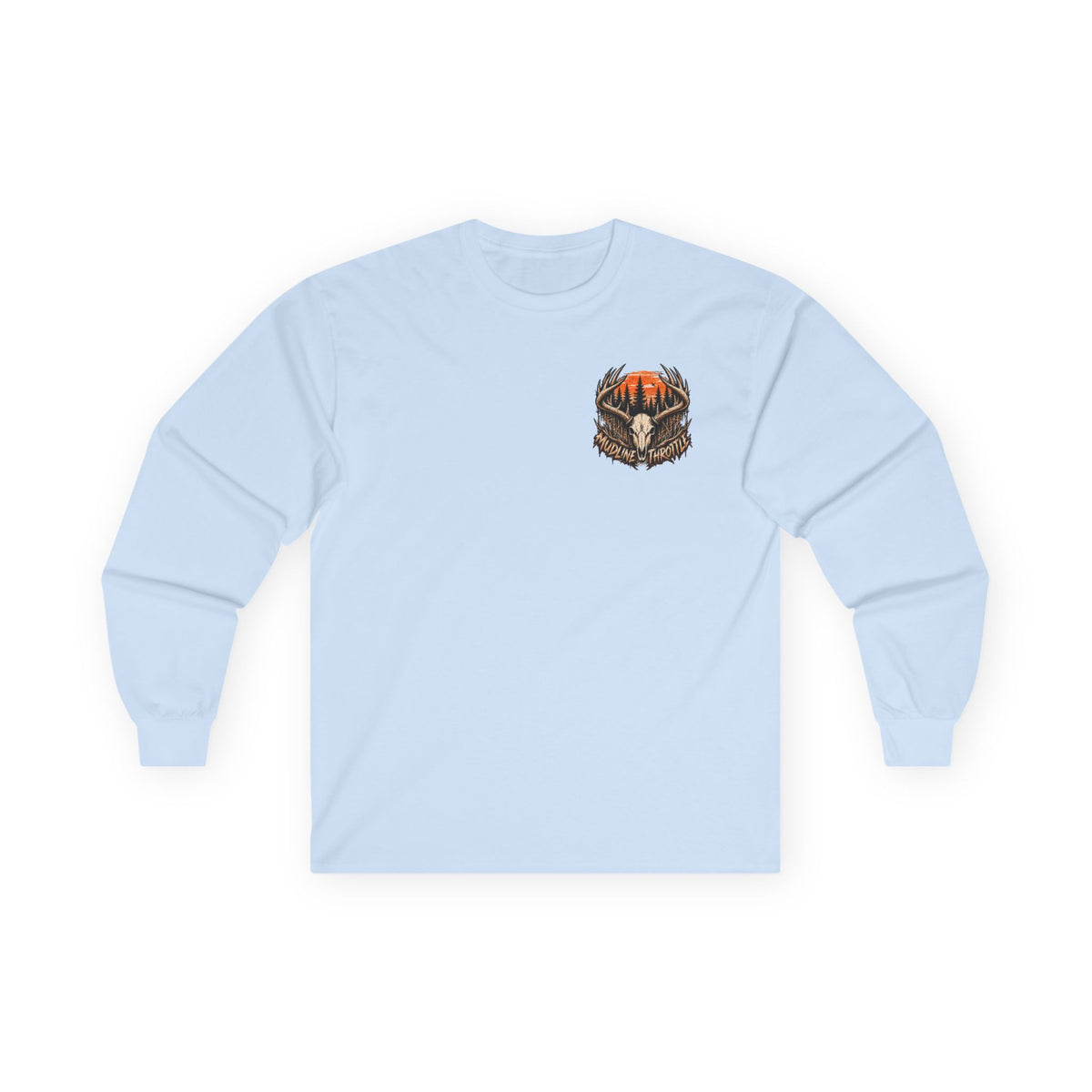 Deer Sunset Long Sleeve Tee – Woodland Hunting Scene