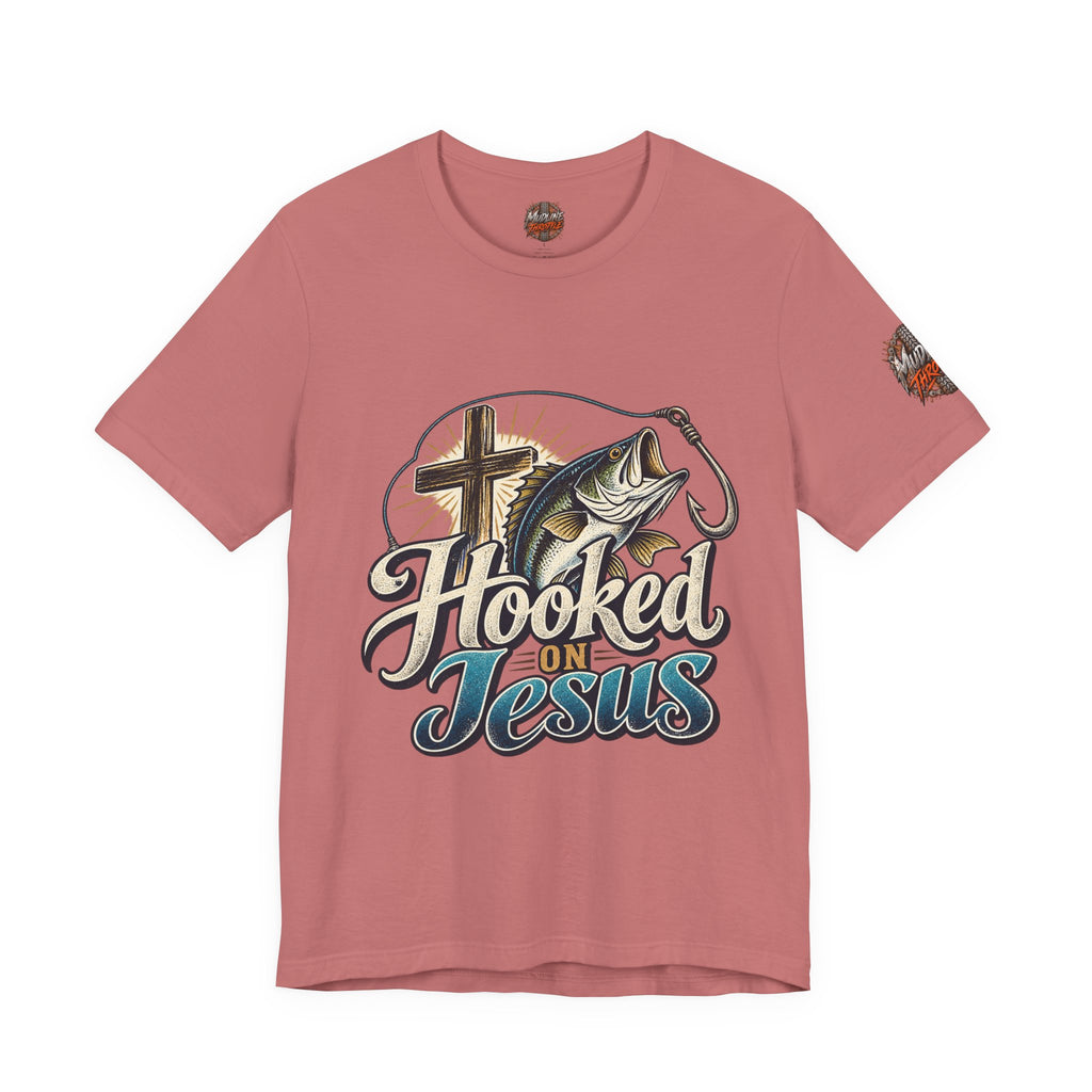 Hooked on Jesus Christian Fishing T-Shirt