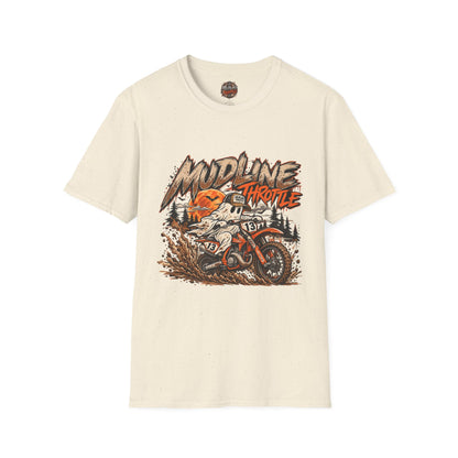 Mudline Throttle Dirt Bike T-Shirt — Motocross Off-Road Racing Tee