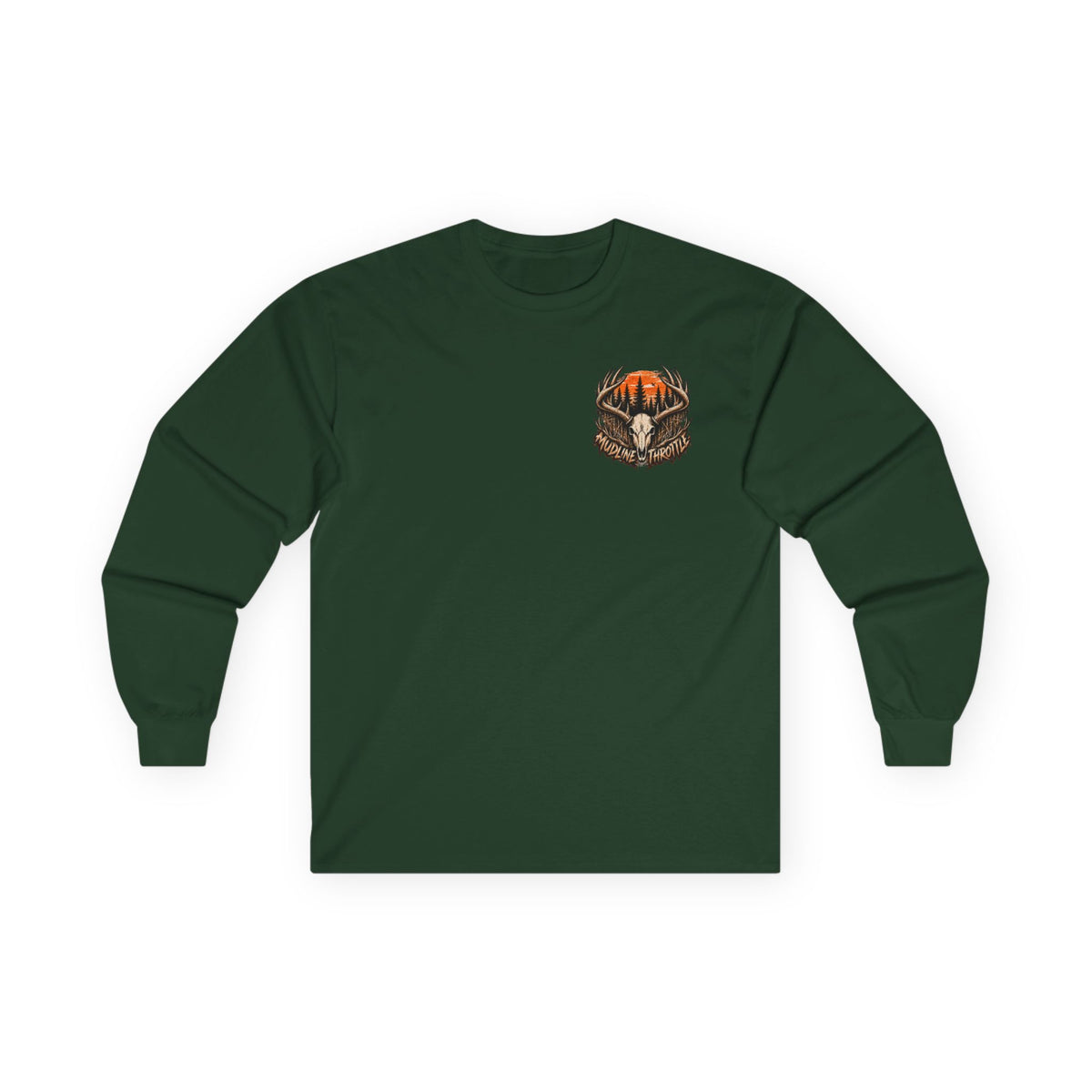 Deer Sunset Long Sleeve Tee – Woodland Hunting Scene