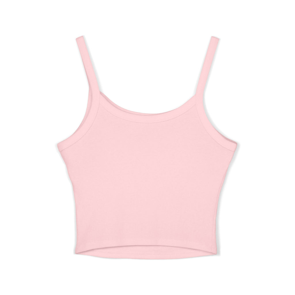 Spaghetti Tank - 'Midline Throttle' Bold Graphic Crop Top
