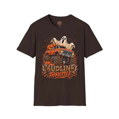 Halloween Monster Truck T-Shirt — Ghost, Pumpkins & Bats Graphic Tee