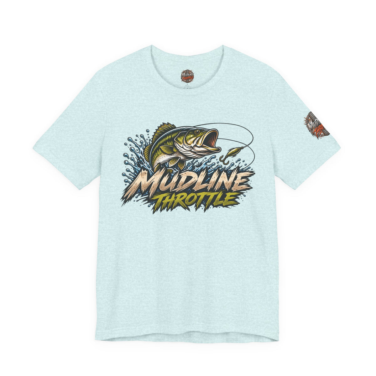 Fishing Graphic Tee — "Mudline Throttle" Bass Illustration