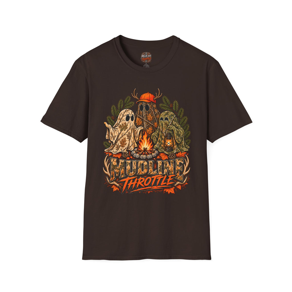 Ghost Campfire Moto T-Shirt — Mudline Throttle Graphic Tee