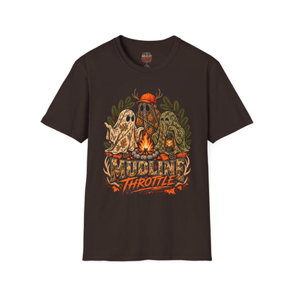 Ghost Campfire Moto T-Shirt — Mudline Throttle Graphic Tee