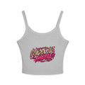 Spaghetti Tank - 'Midline Throttle' Bold Graphic Crop Top