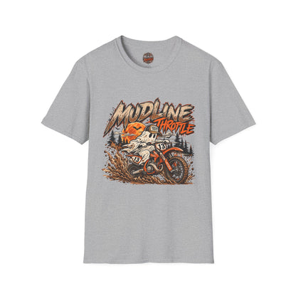 Mudline Throttle Dirt Bike T-Shirt — Motocross Off-Road Racing Tee