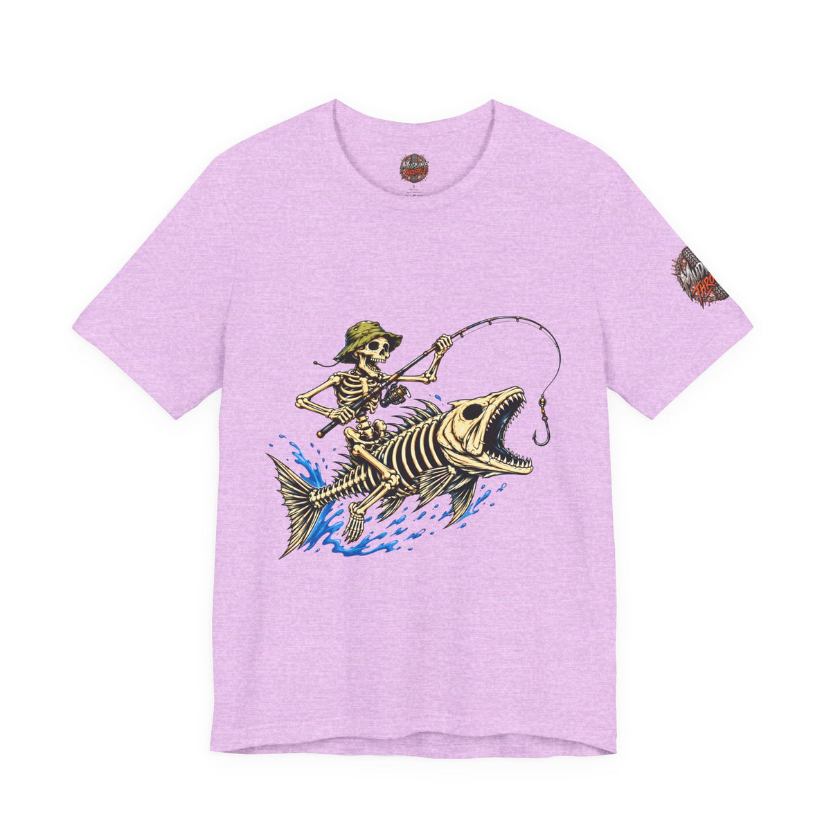 Skeleton Fisher Tee — Skull Angler Fishing T-Shirt