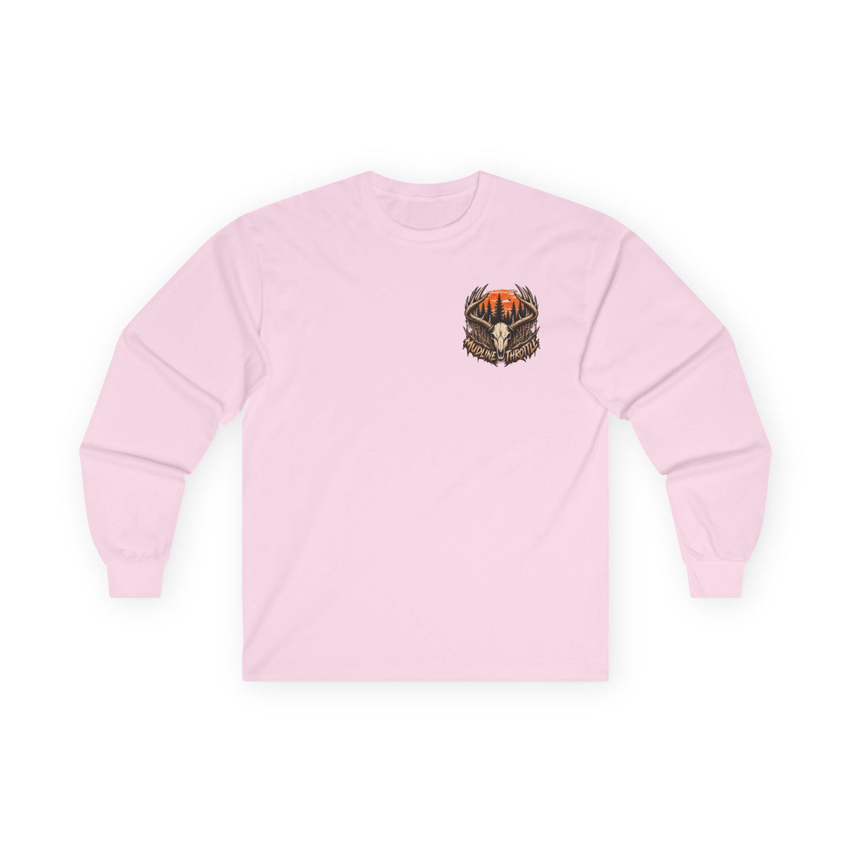 Deer Sunset Long Sleeve Tee – Woodland Hunting Scene