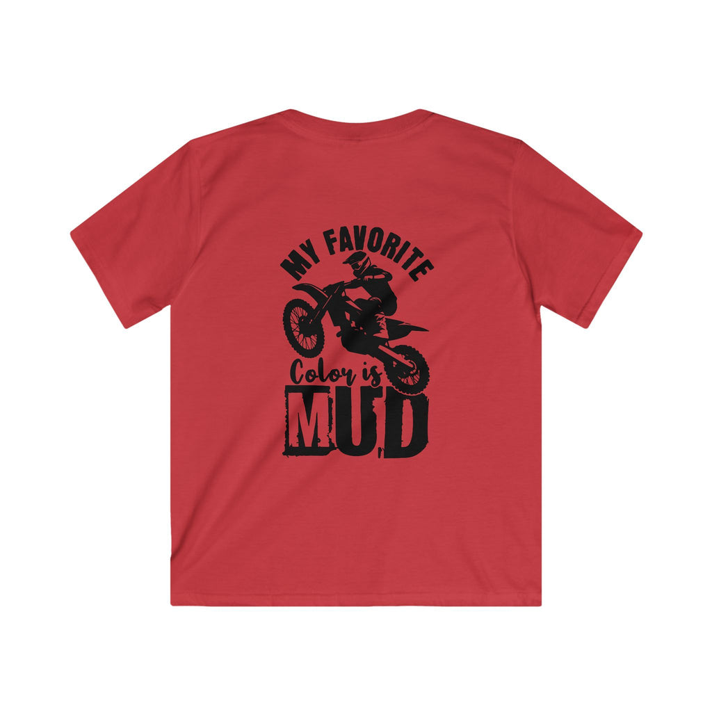 Kids Tee — "My Favorite Color is Mud" Dirt Bike Motocross Shirt