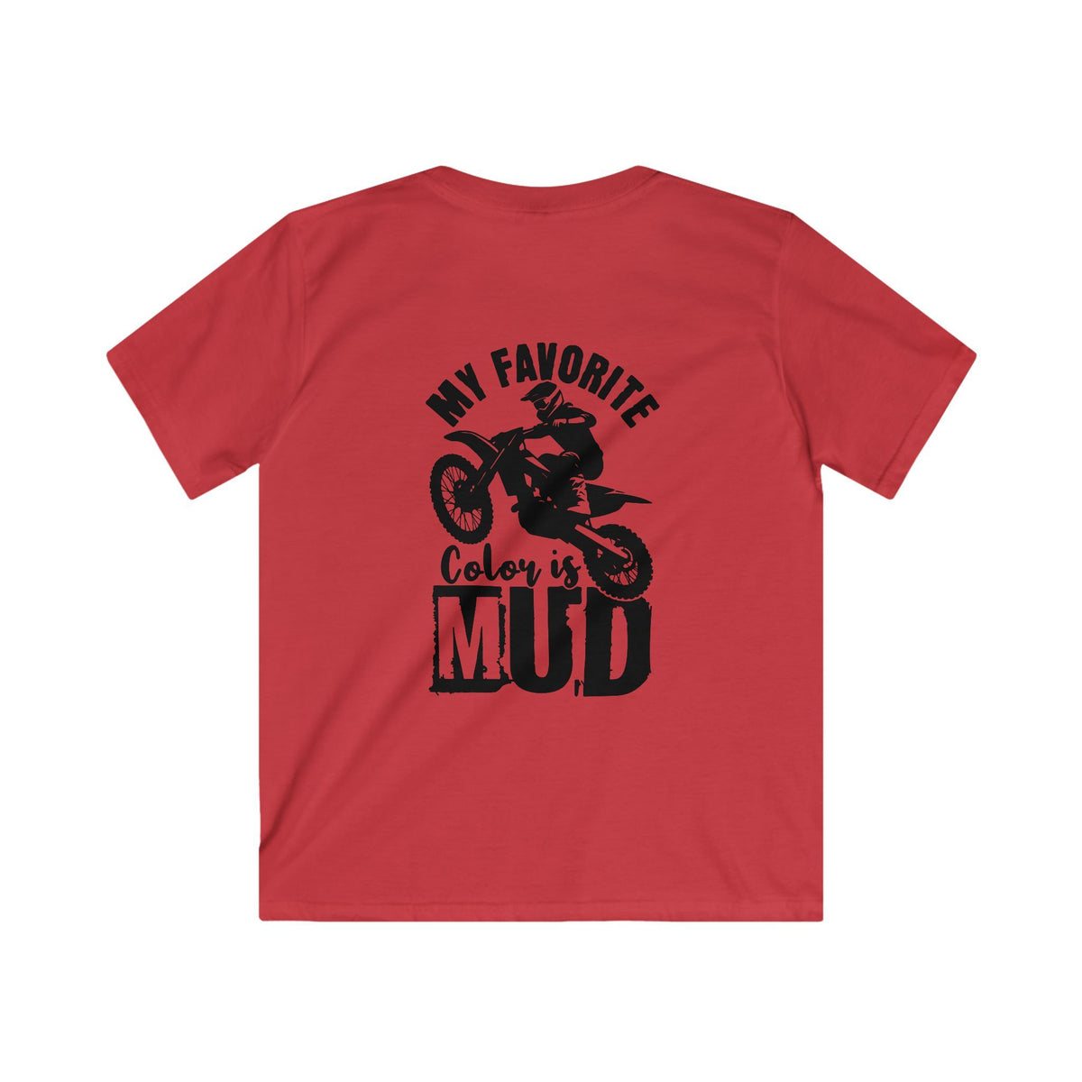Kids Tee — "My Favorite Color is Mud" Dirt Bike Motocross Shirt