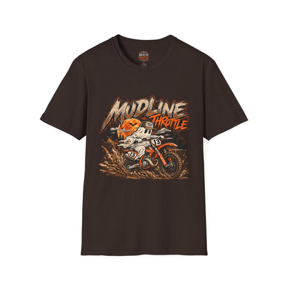 Mudline Throttle Dirt Bike T-Shirt — Motocross Off-Road Racing Tee