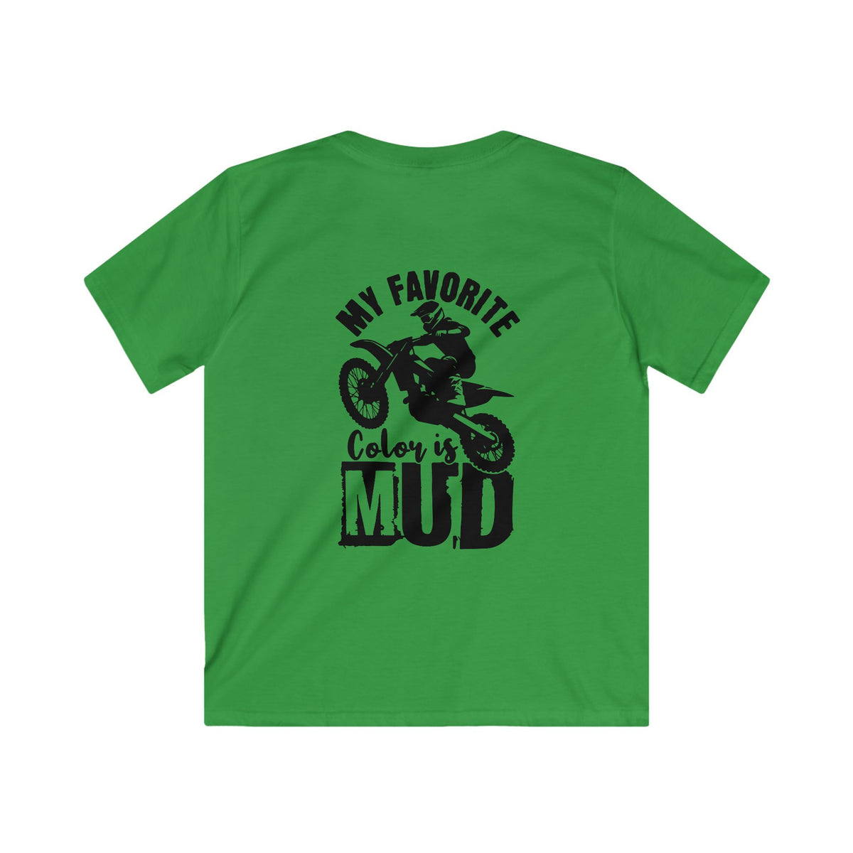 Kids Tee — "My Favorite Color is Mud" Dirt Bike Motocross Shirt