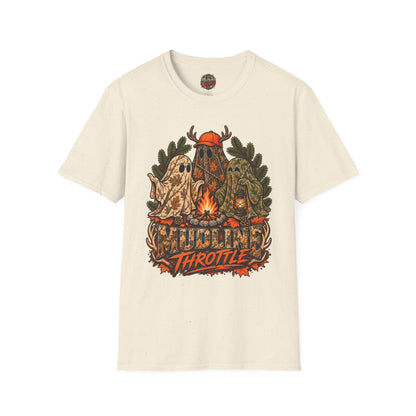 Ghost Campfire Moto T-Shirt — Mudline Throttle Graphic Tee