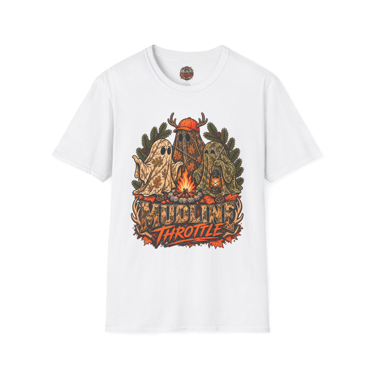 Ghost Campfire Moto T-Shirt — Mudline Throttle Graphic Tee