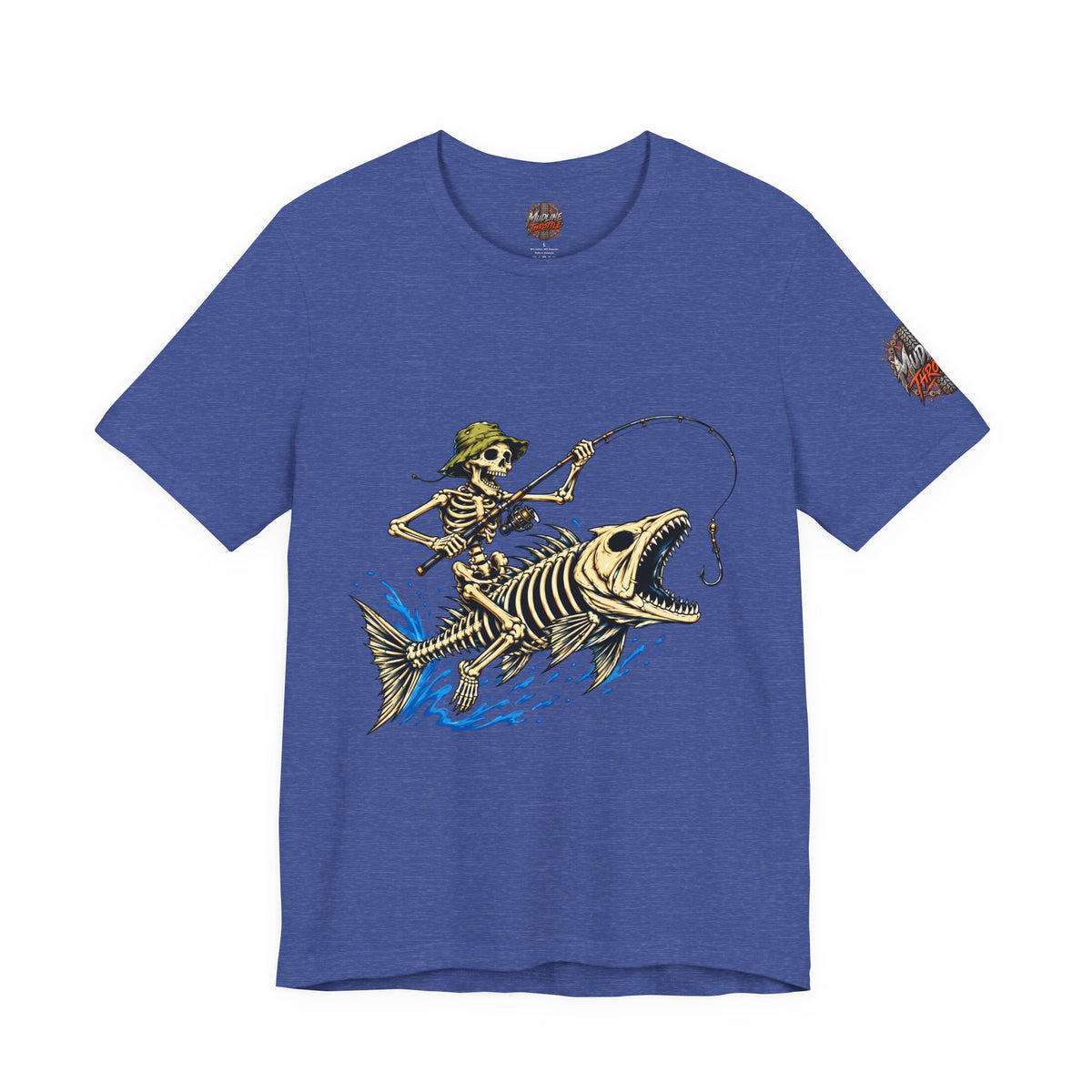 Skeleton Fisher Tee — Skull Angler Fishing T-Shirt