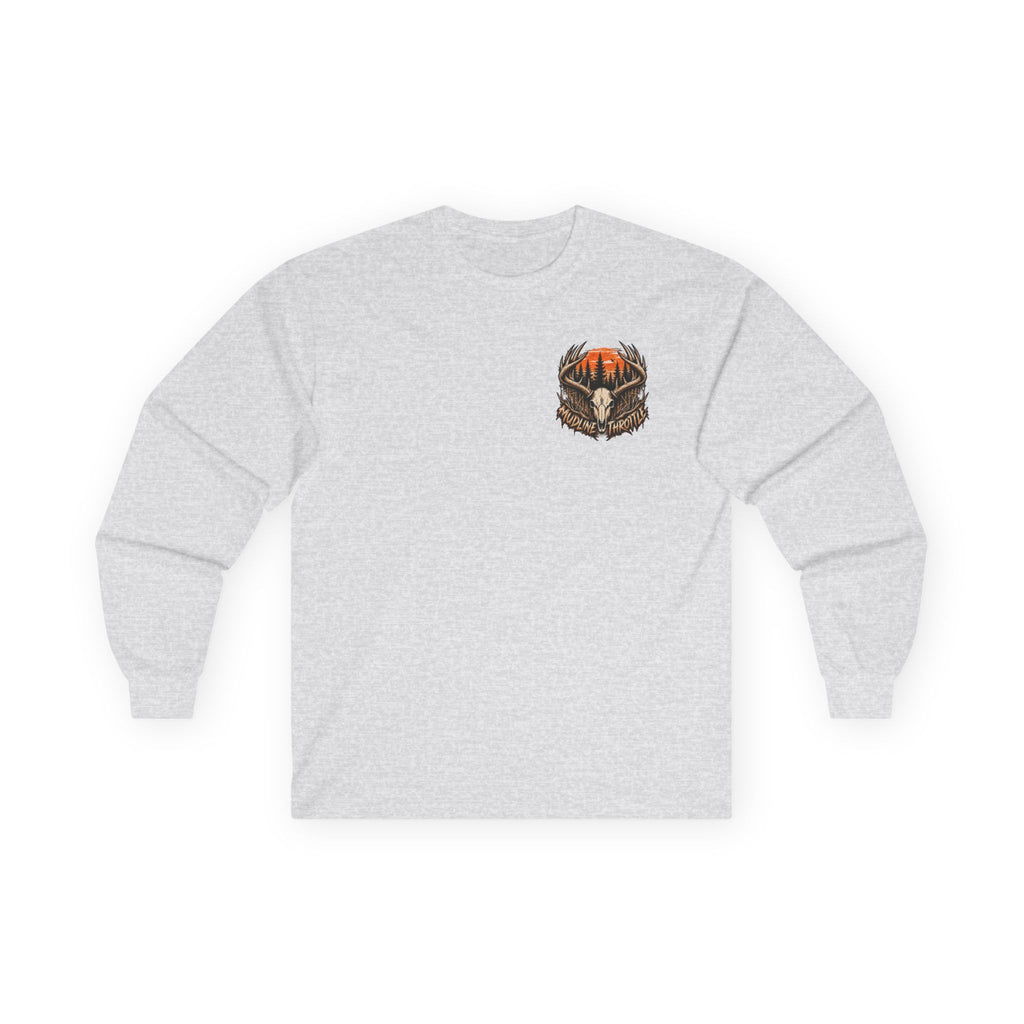 Deer Sunset Long Sleeve Tee – Woodland Hunting Scene