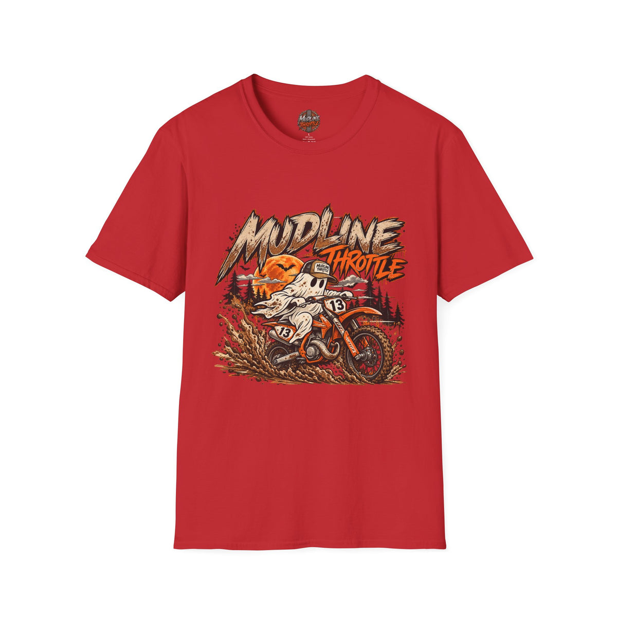 Mudline Throttle Dirt Bike T-Shirt — Motocross Off-Road Racing Tee