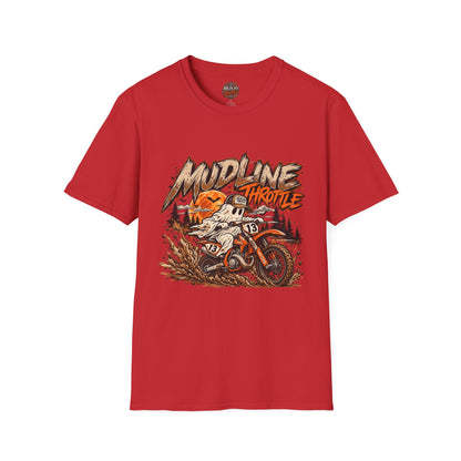 Mudline Throttle Dirt Bike T-Shirt — Motocross Off-Road Racing Tee