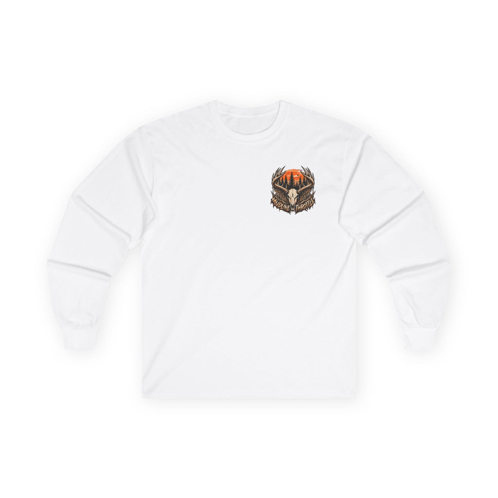 Deer Sunset Long Sleeve Tee – Woodland Hunting Scene