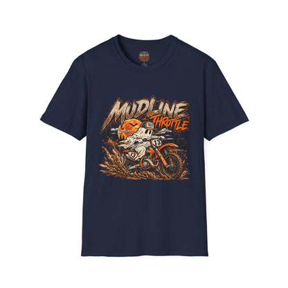 Mudline Throttle Dirt Bike T-Shirt — Motocross Off-Road Racing Tee