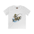 Kids Tee — Skeleton Fisher Riding Giant Fish Graphic