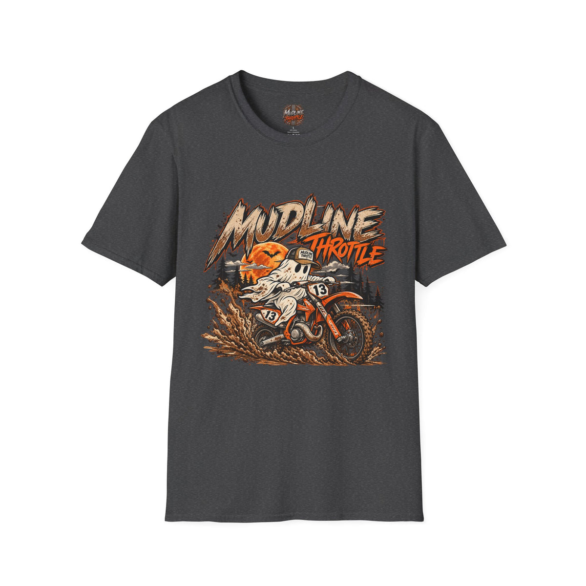 Mudline Throttle Dirt Bike T-Shirt — Motocross Off-Road Racing Tee