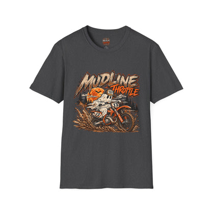 Mudline Throttle Dirt Bike T-Shirt — Motocross Off-Road Racing Tee