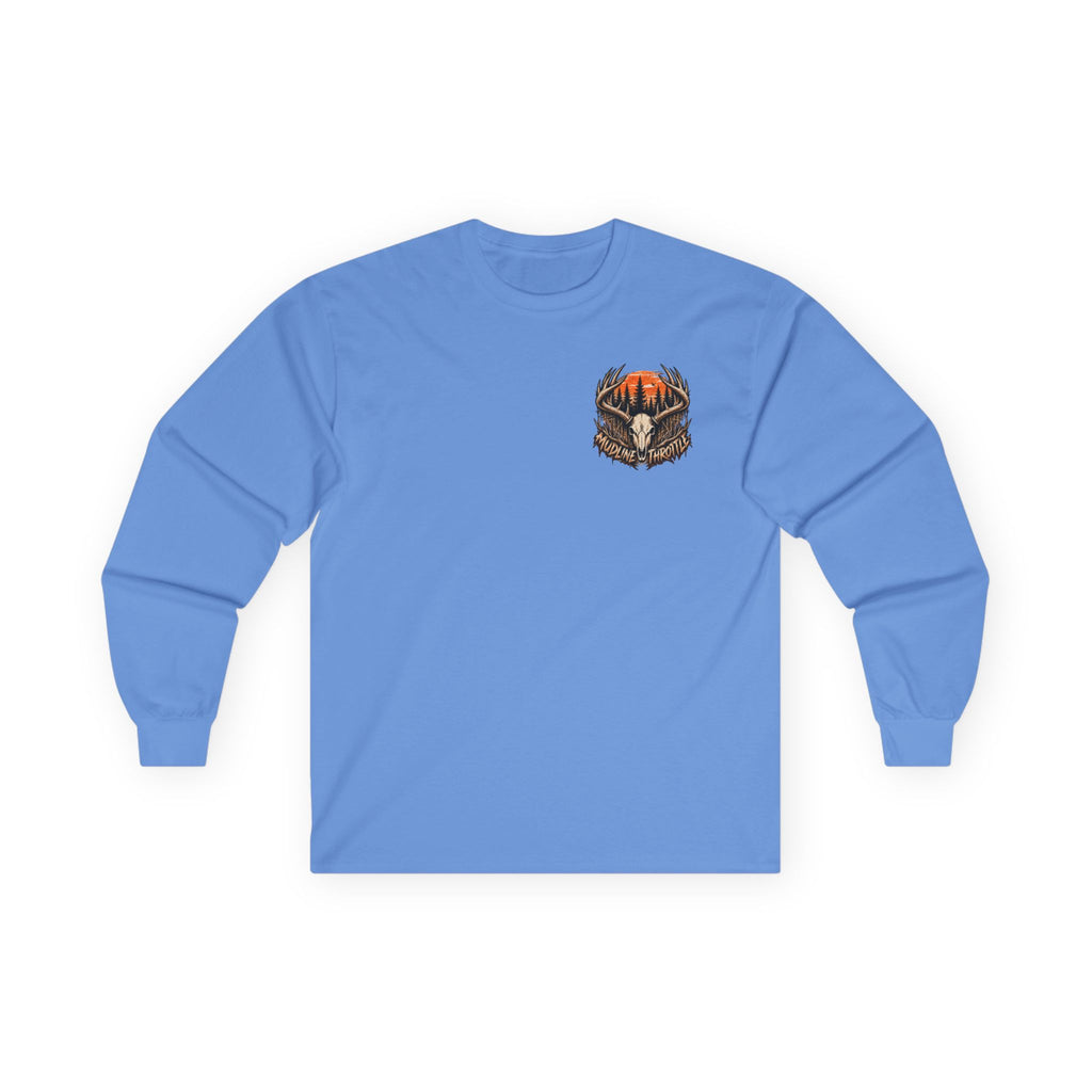 Deer Sunset Long Sleeve Tee – Woodland Hunting Scene