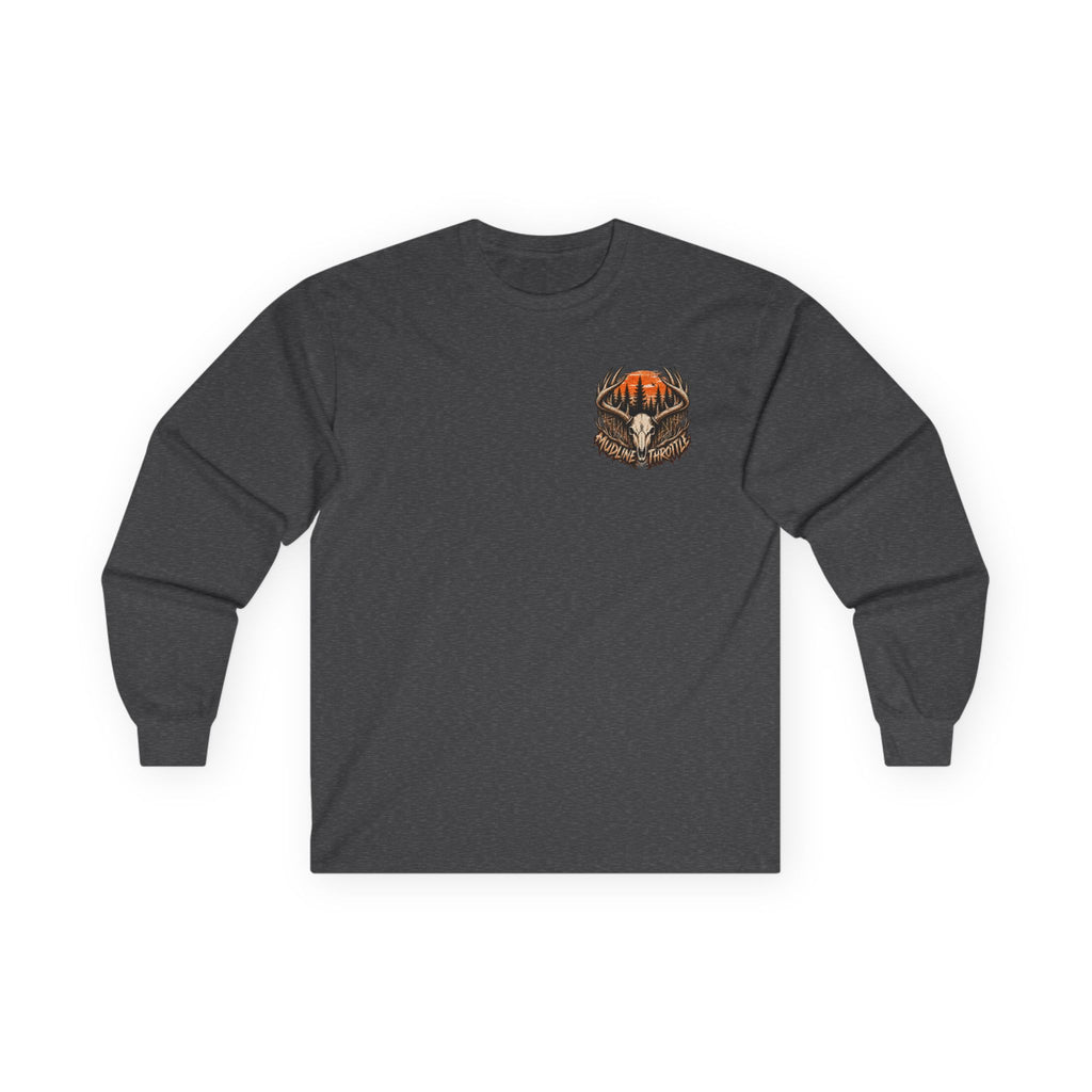 Deer Sunset Long Sleeve Tee – Woodland Hunting Scene
