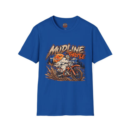 Mudline Throttle Dirt Bike T-Shirt — Motocross Off-Road Racing Tee